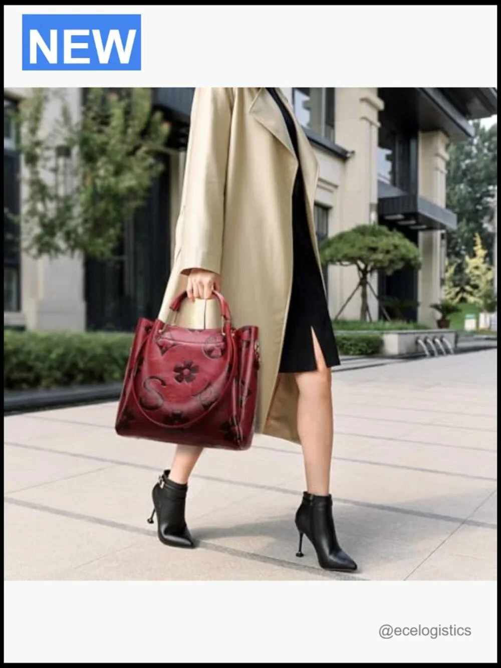 3-in-1 Vegan Leather Top Handle Handbag Set Large Shoulder Bag Tote